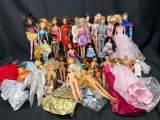 Large Lot of Dolls. Barbies, Justin Bieber, Disney