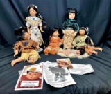 Native American Collectors Dolls. Danbury Mint, Collections ect, more