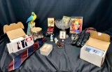 Mixed Goods. Petty Girl Cards, Parrot Candle Holder. Baseball Glove more