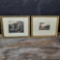 2 Small Framed Duck Art Pieces W/signature