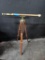 Vintage Brass Telescope Star Gazing With Wooden Tripod