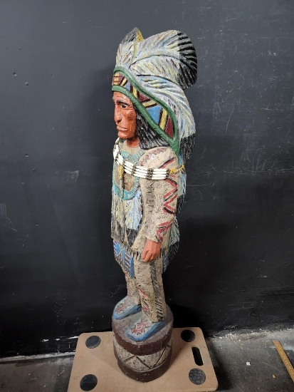 Cigar Store Indian Tobacco Antique Painted