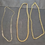 3 Gold Filled Necklaces