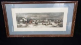 Framed Print Titled Winter W/signature And Date