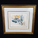 Framed Le 395/650 Serigraph Titled Bird Of Paradise W/signature And Coa