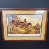 Framed Le 672/1250 Print Titled Into The Valley W/signature Friberg