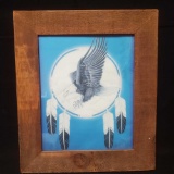 Framed Artwork Of Flying Eagle