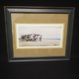 Framed LE 98/1500 print titled Quietly By The Sea w/signature