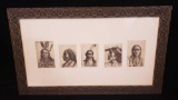 Framed native american artwork w/signature
