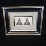 Framed artwork featuring Tosh-A-Wah Comanche chief