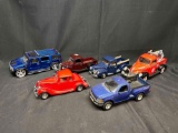 Diecast Toy Cars. 2003 Hummer, Mobil Oil Tow Truck, 1940s Fords more