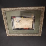 Framed Antique Eagle Employment Agency card 1891