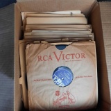 Box of vintage records