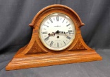 Howard Miller Mechanical Westminster Chime Mantle Clock Oak Wood AEL01 Germany w/ key