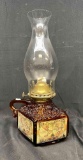 Vintage Style Gas Lantern with World Atlas Design