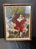 framed print of older renaissance woman