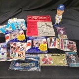 Sports Memorabilia lot Cards Bobblehead, Football, baseball