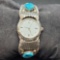 Native American Kachina Turquoise Sterling Silver watch