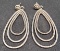 Vintage Silver Earrings Hoops