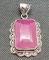 Beautiful Hand Crafted 925 Silver Pendant With Ruby Inlay