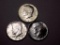 3 Gem Bu Kennedy Silver Halves From Obw Roll Blazing Frosty White