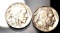 Buffalo Nickel Lot Two High Grades One Unc On Au Full Horns Nice Coins 1936 And 1937 D
