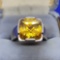 925 Sterling Silver Ring Antique With 8kt+ Citrine VS High Quality Stone 8.4 Grams