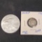 Silver American Eagle 2007 Gem BU Blast White + Early Year Mercury Dime 1917