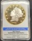 1861 American Gold Liberty Replica Coin 24kt Gold Plated In Slab