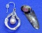 Sterling Silver 925 Pearl Single Earring & Vintage Native American Silver Mother of Pearl