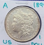 1899 VF Key Date Morgan Silver Dollar 90% Silver Coin