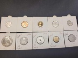 10 Carded Foreign Coins