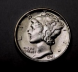 Mercury Silver Dime 1941 Gem Bu Frosty White Fb? Ms++++++ Original Blazing Beauty
