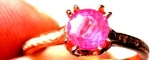 14 Kt Gold Plated 925 Blood Red/pink Ruby Ring Earth Mined Gemstone 2ct+ Designer New With Diamonds