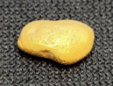 Alaskan Yellow Gold Nugget 1.37 Grams 18kt+ Nice Big Nugget