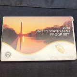 2014 United States Mint Proof Set 14 Coins 3 Plastic Holders Large Expensive Set