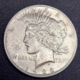 Peace Silver Dollar 1922 UNC Nice Luster 90% Silver Coin