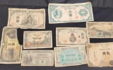 Military Silver Certificate with Japanese and Korean Bills