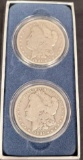 Morgan Dollar Historic US Silver Dollar Set 1901 Set of 2 Morgans 1.50 OZ Silver