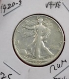 Walking Liberty half silver 1920 s rare date better grade xf stunning original sharp coin