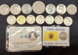 Susan B Anthony Dollar, Kennedy halfs, State Quarter Coin Lot