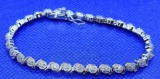 1/2ct Diamond Bracelet Platinum Overlay New