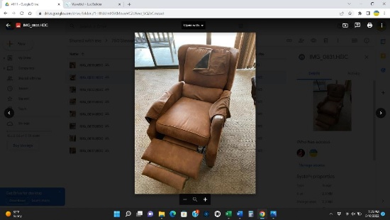 reclining leather chair