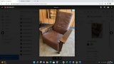 leather pair of reclining chairs