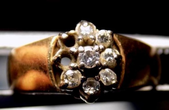 Diamond ring .50ct nice vs diamonds natural stones 14 kt yellow gold scrap 4.08 grams