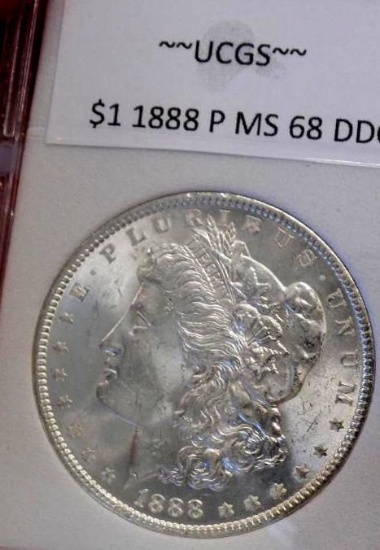 Morgan silver dollar 1888 p gem bu ultra high grade satin white ddo dble date stunner