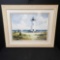 Framed coastal art titled Henrys walk