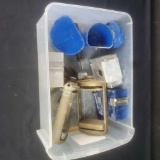 Small bin of dental lab tools/equipment