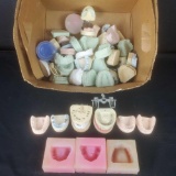 Box of old patent dental impressions/molds etc