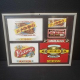 Framed vintage tobacco/cigar labels